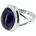 thumbnail image 1 of Navya Craft Amethyst Oval 925 Sterling Silver Handmade Women Statement Ring, Purple Gem Stone Ring Size 13.0, 1 of 4