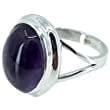 Navya Craft Amethyst Oval 925 Sterling Silver Handmade Women Statement Ring, Purple Gem Stone Ring Size 8.0