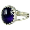 thumbnail image 1 of Navya Craft Amethyst Oval 925 Sterling Silver Handmade Women Statement Ring Purple Gemstone Ring Size 11.5, 1 of 4