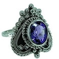 thumbnail image 1 of Navya Craft Amethyst Oval 925 Sterling Silver Handmade Women Statement Ring Purple Gemstone Ring Size 8.0, 1 of 5