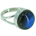 thumbnail image 1 of Navya Craft Labradorite Round 925 Sterling Silver Handmade Women Statement Ring Size 12.0, 1 of 3