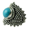 thumbnail image 1 of Navya Craft Turquoise 925 Sterling Silver Handmade Women Statement Ring Size 13.5, 1 of 4