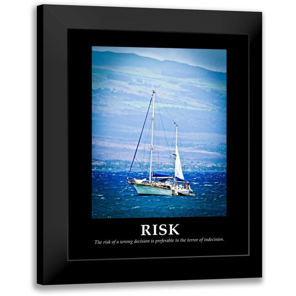 Nawrocke, Bruce 12x14 Black Modern Framed Museum Art Print Titled - Risk