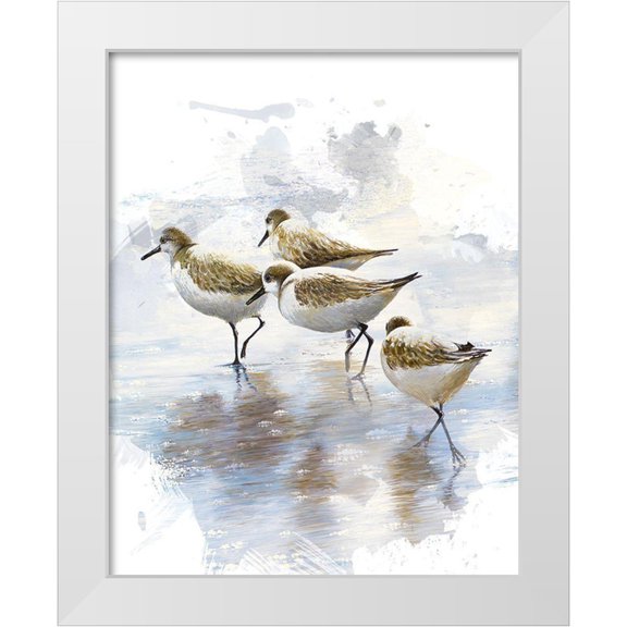 Nawrocke, Bruce 12x14 White Modern Wood Framed Museum Art Print Titled - Sand Dancers I