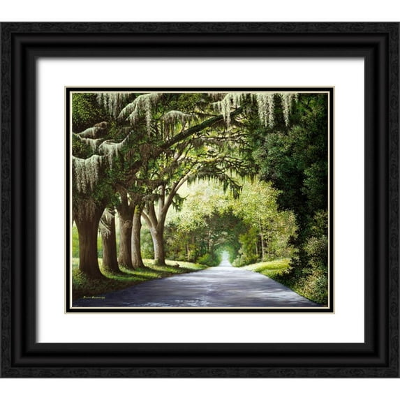 Nawrocke, Bruce 14x12 Black Ornate Wood Framed with Double Matting Museum Art Print Titled - Down The Rabbit Hole