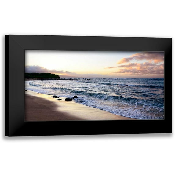 Nawrocke, Bruce 14x9 Black Modern Framed Museum Art Print Titled - Sunset Beach