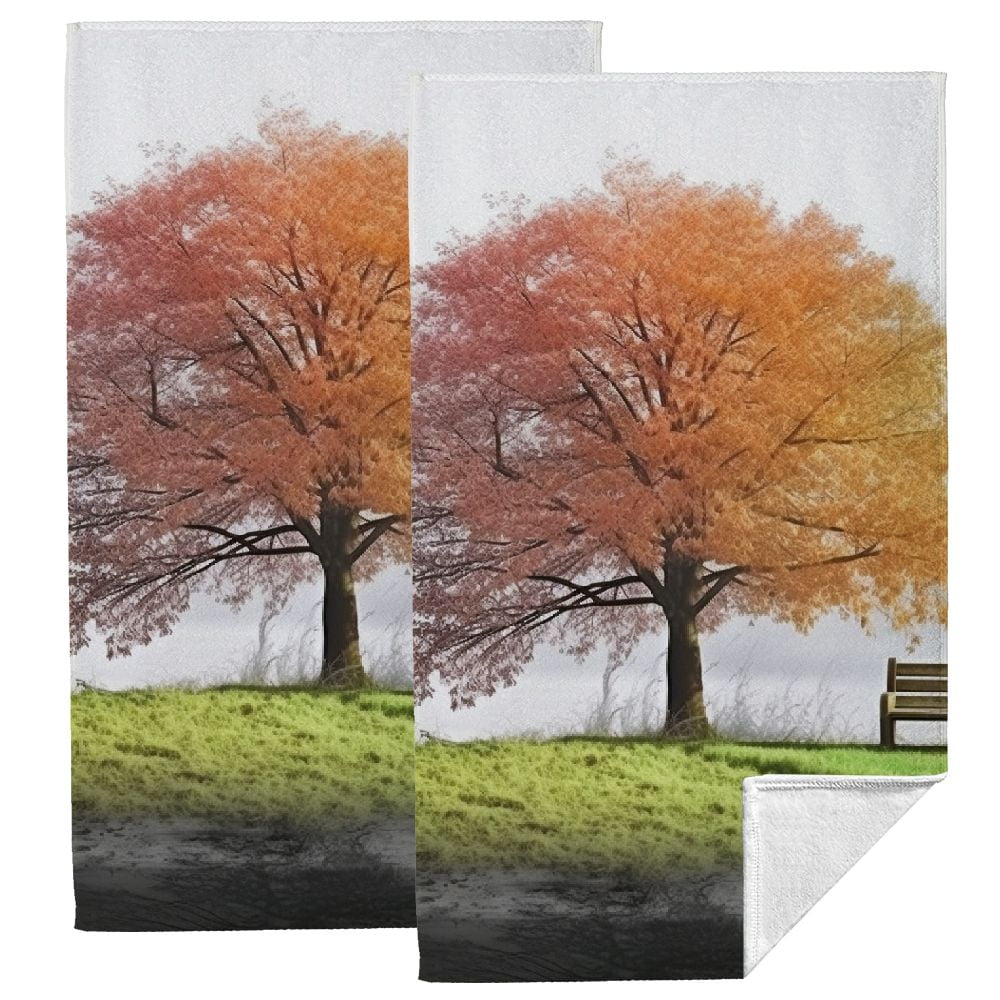 Nawy Autumn Landscape Kitchen Towels TwoPiece Set 27.5*16in for