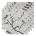 thumbnail image 1 of Nawy Birds Tree Branch White Flowers Dinner Napkin for Dining Table Kitchen Daily Party Housewarming Farmhouse Decor 6 PCS, 1 of 7