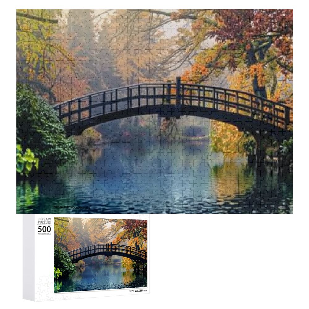 Awypu Bridge Wooden Jigsaw Puzzle for Adults and Kids - Premium Eco ...