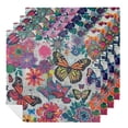 thumbnail image 1 of Nawy Butterfly Spring White Floral Pattern Cloth Napkin for Farmhouse Party Dining Table Decor 2 PCS, 1 of 7