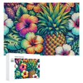 thumbnail image 1 of Awypu Tropical Pineapple Palm Leaf Flower Decorative Home Decor Wooden Puzzles 300 PCS, 1 of 4