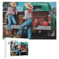 thumbnail image 1 of Awypu Cowboy Hats Jeans Truck Wooden Puzzle - Eco-Friendly Gift for Family and Friends 300 PCS, 1 of 4