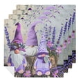 thumbnail image 1 of Nawy Cute Gnomes Purple Vine Flower Butterfly, Lavender Bouquet Cloth Napkins, Gift, Reusable Machine Washable Fabric for Events 2 PCS, 1 of 7