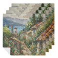 thumbnail image 1 of Nawy Flowers, Buildings, Mountain Polyester Party Dinner Decoration Washable Napkins 2 PCS, 1 of 7