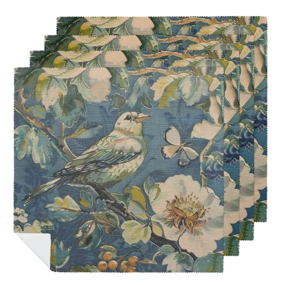Nawy Flowers Cloth Napkins Polyester for Farmhouse Party Dining Table Decor Home Decor 6 PCS