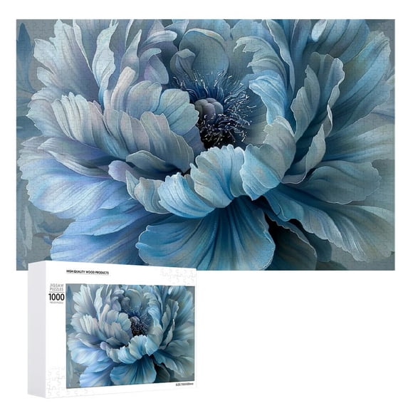 Awypu Flowers Wooden Jigsaw Puzzle Challenging Difficult Wood Puzzles for Adults Gift for Family Friends 1000 PCS