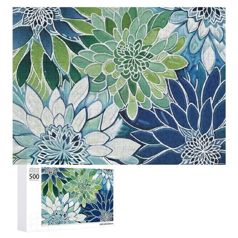 Awypu Flowers Wooden Jigsaw Puzzle for Adults and Kids, Leisure Game ...