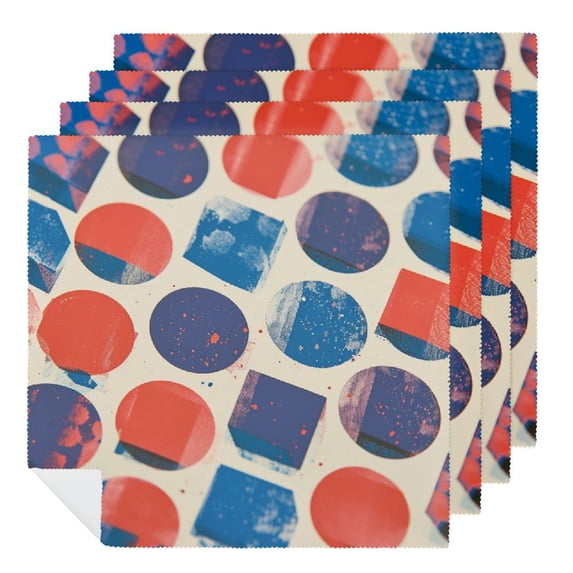 Nawy Fruit Cartoon Floral Pattern Cloth Napkin Reusable Home Decor 6 PCS