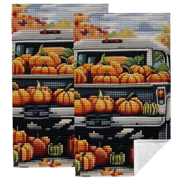 Nawy Funny Kitchen Towels 2-Pack, Modern Decorative Tea Towels for Kitchens, Bathrooms, Showers 27.5*16in