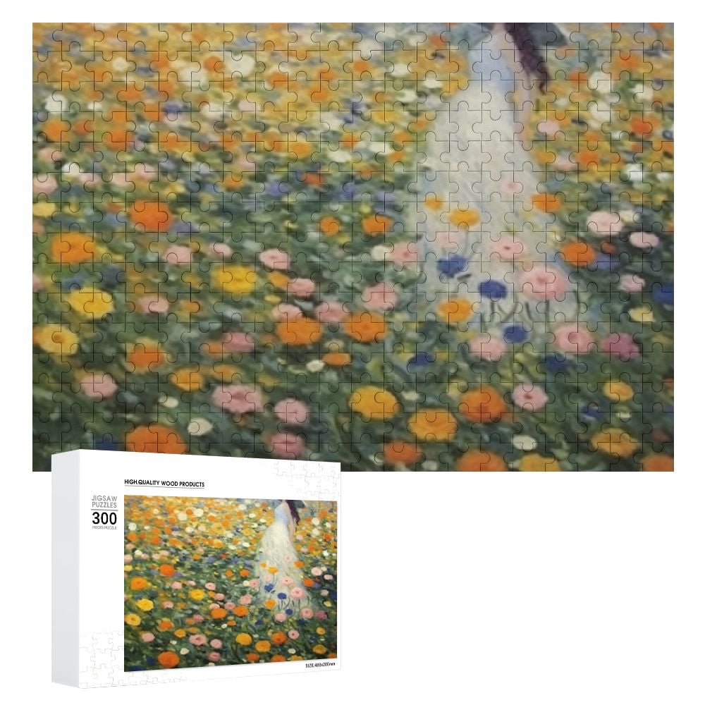 Gustav Klimt Puzzle – Feld Mit Mohn, 1000 Teile, 73,5 X 51 Cm, Inkl. Poster, Für Erwachsene & Kunstliebhaber