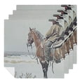 thumbnail image 1 of Nawy Horse Snow Cloth Napkins Polyester Reusable Machine Washable Fabric for Events Home Decor 2 PCS, 1 of 7