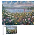 thumbnail image 1 of Nawy Impossible Wooden Puzzles Fall Nature Wildflowers Colorful Daisy Floral Picture Artwork 500 PCS, 1 of 4