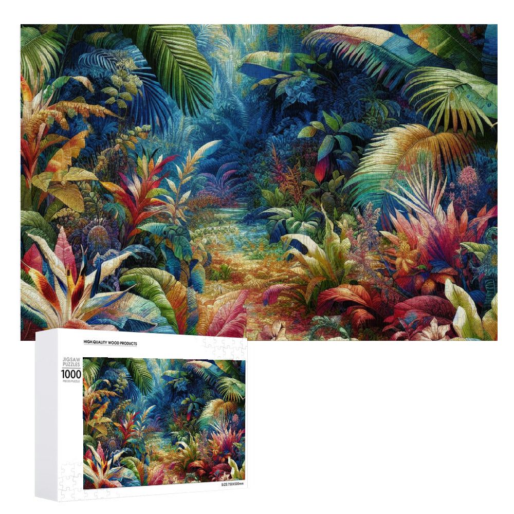 Awypu Impossible Wooden Puzzles Tropical Forest Farmhouse Neutral ...