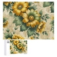 thumbnail image 1 of Awypu Lemon Yellow Hawaiian Tropical Hibiscus Hawaii Aloha Tropical Flowers Farmhouse Decorative Wooden Jigsaw Puzzle 500 PCS, 1 of 4