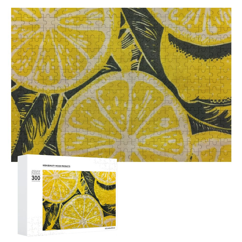 Awypu Lemons Yellow Vintage Wooden Jigsaw Puzzle for Adults and Kids ...