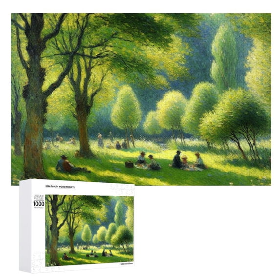 Nawy Lush Landscape Wooden Puzzle - Eco-Friendly and Relaxing Puzzle for Family and Friends 1000 PCS