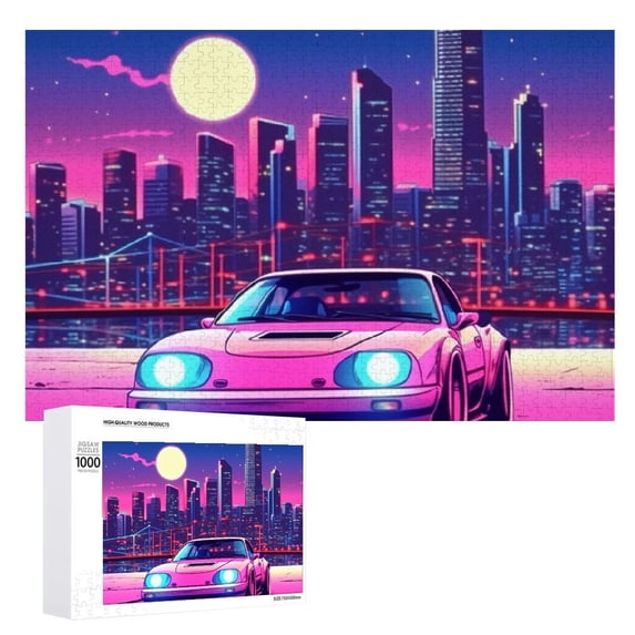 Awypu Moon Moon Wooden Jigsaw Puzzle Challenging Difficult Wood Puzzles for Adults Gift for Family Friends 1000 PCS