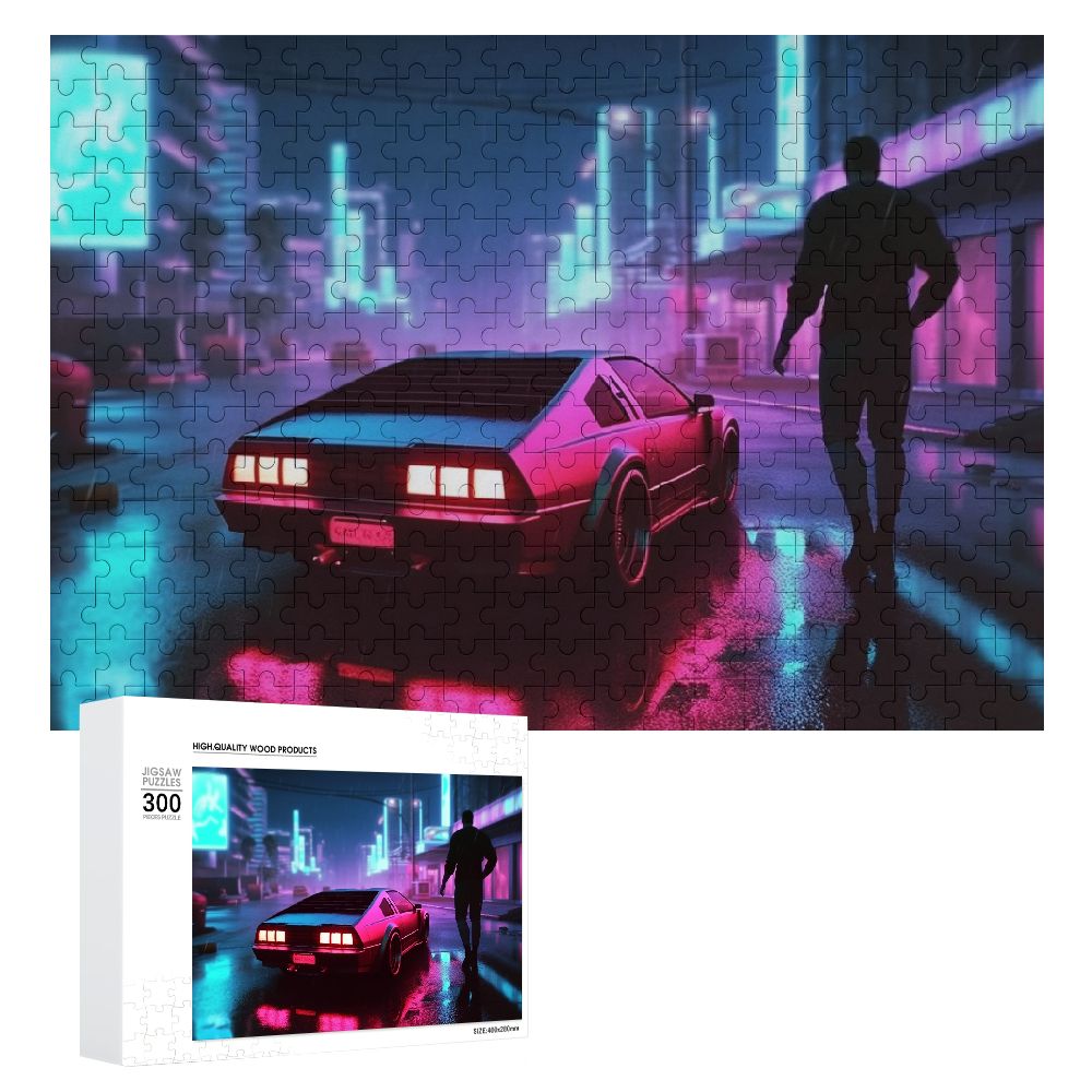 Awypu Neon Lights Wooden Jigsaw Puzzle - Impossible Wooden Puzzles Gift ...