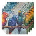 thumbnail image 1 of Nawy Parrot Tropical Birds Polyester Dinner Napkin for Dining Table Kitchen Party Decor 6 PCS, 1 of 7