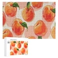 thumbnail image 1 of Awypu Peach Fuzz Food Fling Seamless Pattern Wooden Jigsaw Puzzle 300 PCS, 1 of 4