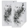thumbnail image 1 of Nawy Peacock, Two Flowers Funny Kitchen Towels, Microfiber Hand Towel for Kitchens, Bathrooms, Showers - 2 Pack 27.5*16in, 1 of 6
