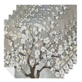 thumbnail image 1 of Nawy Plum Blossom Polyester Cloth Napkins for Dining Table Kitchen Daily Party Housewarming Farmhouse Decor 6 PCS, 1 of 7