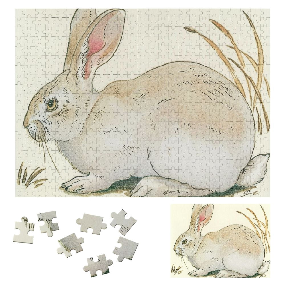 Awypu Rabbit Beatrix Potter Illustration Wooden Jigsaw Puzzle for ...