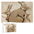 thumbnail image 1 of Awypu Rabbit Beatrix Potter Wooden Jigsaw Puzzle Gift for Family Friends 1000 PCS, 1 of 4