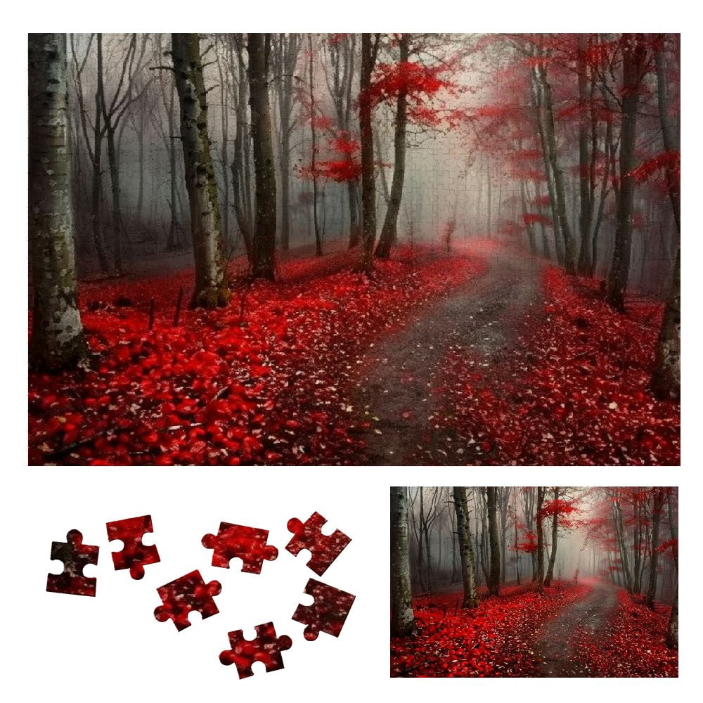 Awypu Red Leaves Path Trees Challenging Difficult Wood Puzzles for ...