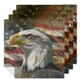 thumbnail image 1 of Nawy Retro American Flag Bald Eagle Polyester Cloth Napkins Gift Party Dinner Decoration Washable Napkins 2 PCS, 1 of 7