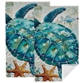 thumbnail image 1 of Nawy Sea Turtle Mediterranean Style Decorative Kitchen Towels Two-Piece Set 27.5*16in, 1 of 6