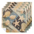 thumbnail image 1 of Nawy Shells Stars Cloth Napkins Polyester Reusable Machine Washable Fabric for Events Home Decor 4 PCS, 1 of 7