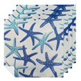 thumbnail image 1 of Nawy Starfish Body Nautical Navy Blue and Turquoise Sea Stars Summer Beach Marine Ocean Animal Theme Cloth Napkins 2 PCS, 1 of 7
