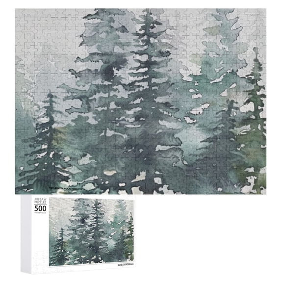 Awypu Trees Wooden Jigsaw Puzzle Challenging Difficult Wood Puzzles for Adults Gift for Family Friends 500 PCS