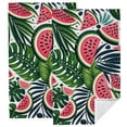 thumbnail image 1 of Nawy Tropical Banana Leaf Watermelon Satin Kitchen Towels Save for Kitchens Bathrooms Showers 27.5*16in 2-Pack 27.5*16in, 1 of 6