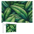thumbnail image 1 of Nawy Tropical Leaf Body Green Palm Leaves Summer Exotic Jungle Floral Wooden Puzzles Challenging Difficult Wood Puzzles for Adults Gift for Family Friends 300 PCS, 1 of 4