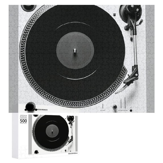 Awypu Wooden Jigsaw Puzzle for Adults and Kids - Turntable Puzzle - Gift for Family Friends 500 PCS