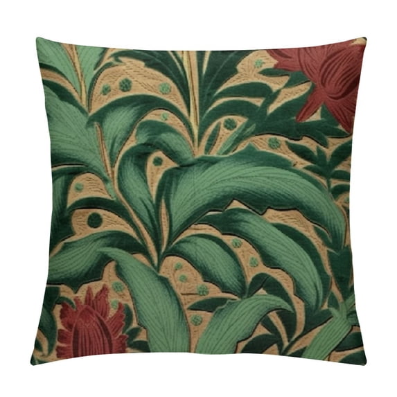 Nawypu 12 x 20 Inch Green Teal Rectangle Maple Leaf Pillow Cut Cushion Case Luxury Modern Lumbar Throw Pillow Cover Decorative Pillow for Couch Sofa Living Room Bedroom Car