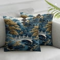 thumbnail image 1 of Nawypu 2 Pack, Chinese Style Blue and White Porcelain Decorative Pillow Covers Blue Chinoiserie Temple Throw Pillow Case Cushion Cover for Couch, Indoor Outdoor Decorations Home Decor, 1 of 6