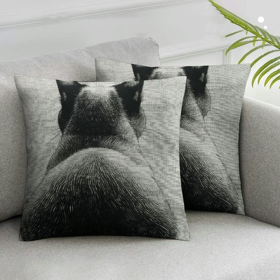 JEUXUS 2Pcs Cute Cartoon Animals Pillow Covers Watercolor Adorable Bear Cats Kittens Pillow Covers Throw Covers Cushion Cover Pillowcase Decor Home(Animal)